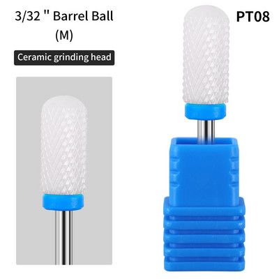 1 ΤΕΜ Κεραμικό τρυπάνι μανικιούρ για νύχια 3/32" Φρέζα Αξεσουάρ εργαλείων νυχιών με αντοχή σε χαμηλή θερμοκρασία