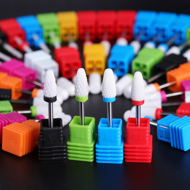 1 ΤΕΜ Κεραμικό τρυπάνι μανικιούρ για νύχια 3/32" Φρέζα Αξεσουάρ εργαλείων νυχιών με αντοχή σε χαμηλή θερμοκρασία