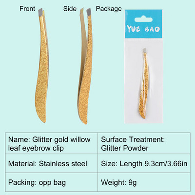 Profesionalne pincete za obrve Zlatne stezaljke za trepavice od nehrđajućeg čelika Šarene pincete za uklanjanje dlačica Metalni alati za šminkanje