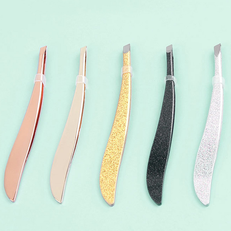 Profesionalne pincete za obrve Zlatne stezaljke za trepavice od nehrđajućeg čelika Šarene pincete za uklanjanje dlačica Metalni alati za šminkanje