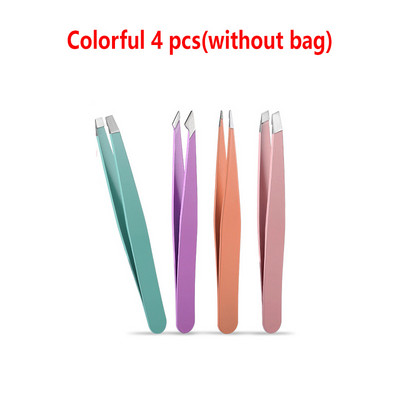 Set pinceta za obrve od 4/6 komada Pincete od nehrđajućeg čelika za nadogradnju trepavica Alati za šminkanje s kutijom Škare Kozmetički alati