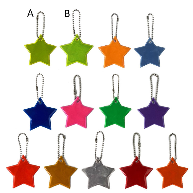 8db Gyermekbiztonsági Reflektorok Kulcstartók Stars Gear Hátizsákok Babakocsik Dzsekik Safe Star Gear Fényvisszaverő Medál Kulcstartó táska