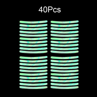 Autocolant pentru butuc de roată de mașină Bandă cu dungi reflectorizante înalte pentru mașină, motocicletă, bicicletă, conducere de noapte, autocolante universale luminoase de siguranță