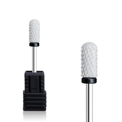 3/32" (2,35 mm) Cuticle Clean biztonsági köröm kerámia fehér keményfém bit elektromos Dremel fúrógéphez Grit XF/F/M/C/XC