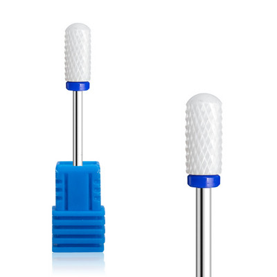 3/32" (2,35 mm) Cuticle Clean biztonsági köröm kerámia fehér keményfém bit elektromos Dremel fúrógéphez Grit XF/F/M/C/XC