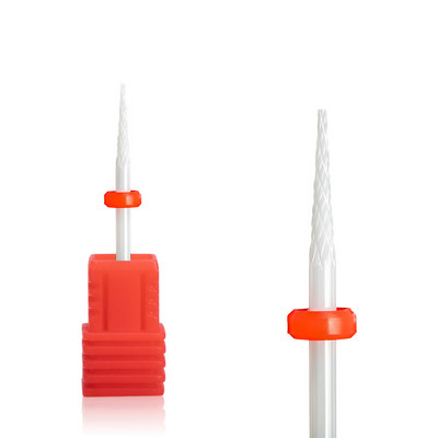 3/32" (2,35 mm) Cuticle Clean biztonsági köröm kerámia fehér keményfém bit elektromos Dremel fúrógéphez Grit XF/F/M/C/XC