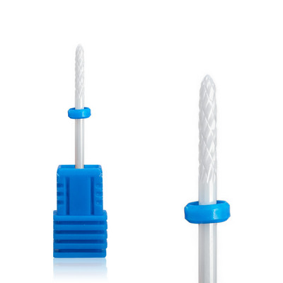 3/32" (2,35 mm) Cuticle Clean biztonsági köröm kerámia fehér keményfém bit elektromos Dremel fúrógéphez Grit XF/F/M/C/XC
