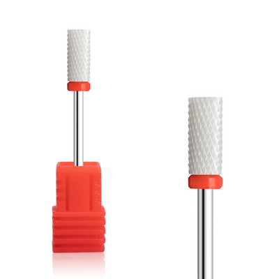 3/32" (2,35 mm) Cuticle Clean biztonsági köröm kerámia fehér keményfém bit elektromos Dremel fúrógéphez Grit XF/F/M/C/XC