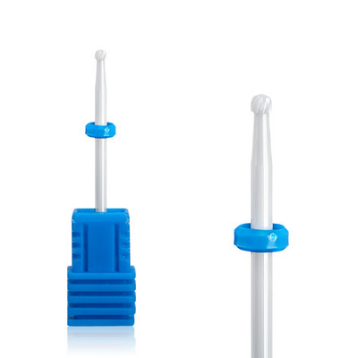 3/32" (2,35 mm) Cuticle Clean biztonsági köröm kerámia fehér keményfém bit elektromos Dremel fúrógéphez Grit XF/F/M/C/XC