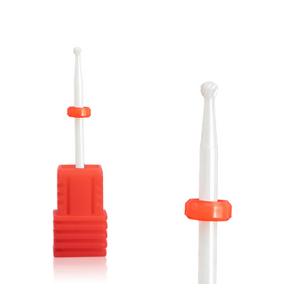 3/32" (2,35 mm) Cuticle Clean biztonsági köröm kerámia fehér keményfém bit elektromos Dremel fúrógéphez Grit XF/F/M/C/XC