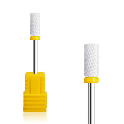 3/32" (2,35 mm) Cuticle Clean biztonsági köröm kerámia fehér keményfém bit elektromos Dremel fúrógéphez Grit XF/F/M/C/XC