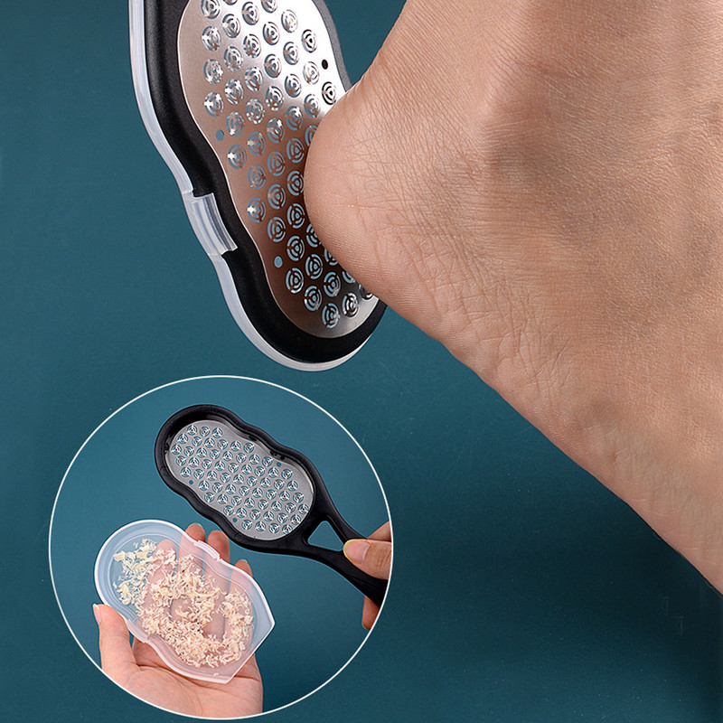 1 vnt. nuospaudų šalinimo priemonė pedikiūro dildė Profesionalus pėdų grandiklis 304 nerūdijančio plieno kulnas negyvos odos valymo nešiojamieji pėdų priežiūros įrankiai