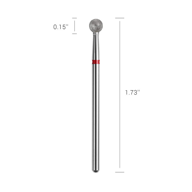 3/32” gyémánt körömfúró (finom szemcsés) kutikula golyós körömfúró 4,0 mm-es akril gél körmökhöz