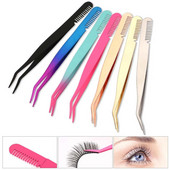 Πολυλειτουργικό τσιμπιδάκι για βλεφαρίδες από ανοξείδωτο ατσάλι Επαγγελματικά εργαλεία ομορφιάς για βλεφαρίδες διπλής κεφαλής