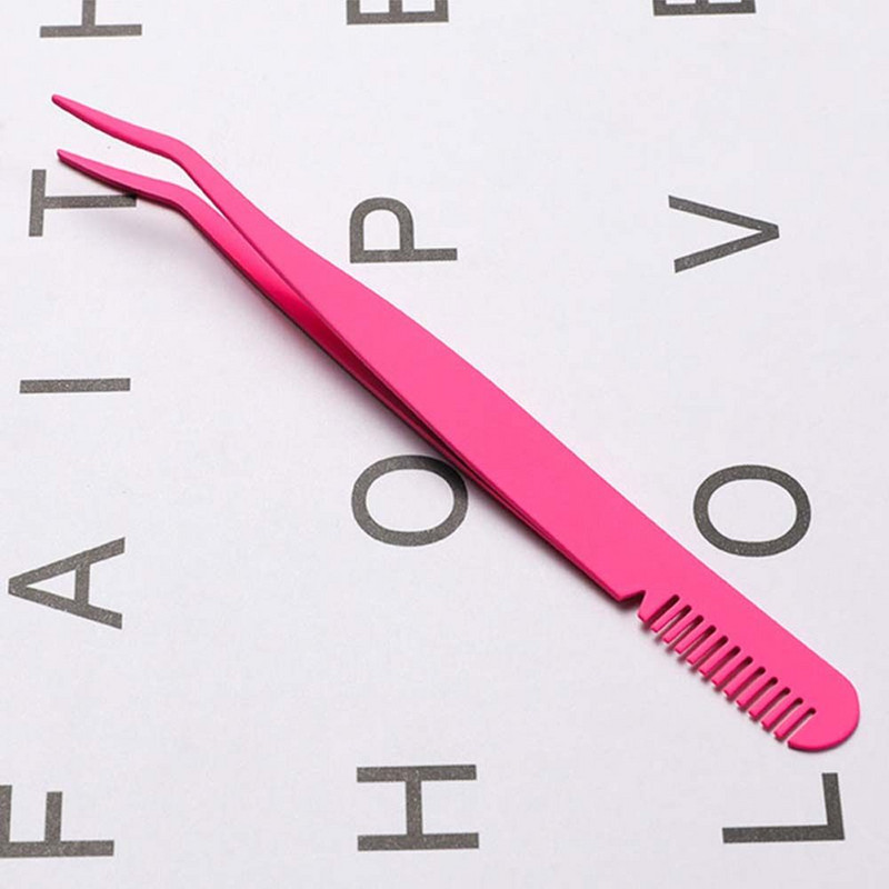 Πολυλειτουργικό τσιμπιδάκι για βλεφαρίδες από ανοξείδωτο ατσάλι Επαγγελματικά εργαλεία ομορφιάς για βλεφαρίδες διπλής κεφαλής