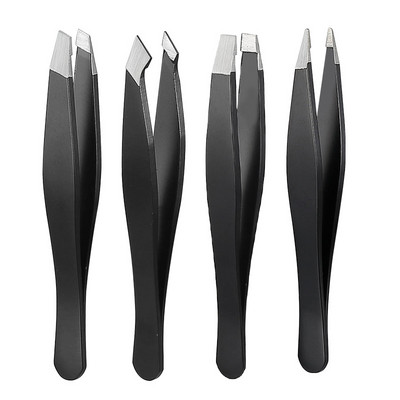 4 τμχ/ παρτίδα Σετ τσιμπιδάκια φρυδιών Σαμπάνια χρυσό τσιμπιδάκι Κλιπ από ανοξείδωτο ατσάλι για αποτρίχωση προσώπου Beautfy Εργαλείο μακιγιάζ