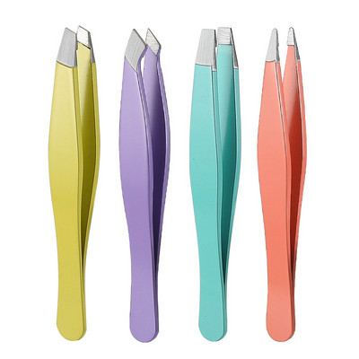 4 τμχ/ παρτίδα Σετ τσιμπιδάκια φρυδιών Σαμπάνια χρυσό τσιμπιδάκι Κλιπ από ανοξείδωτο ατσάλι για αποτρίχωση προσώπου Beautfy Εργαλείο μακιγιάζ