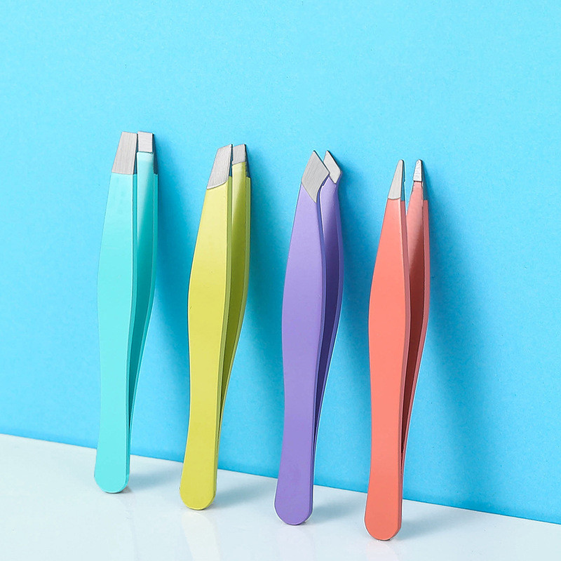 4 τμχ/ παρτίδα Σετ τσιμπιδάκια φρυδιών Σαμπάνια χρυσό τσιμπιδάκι Κλιπ από ανοξείδωτο ατσάλι για αποτρίχωση προσώπου Beautfy Εργαλείο μακιγιάζ