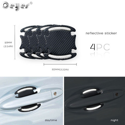 3D automobilska reflektirajuća naljepnica Traka Reflektor Ogledalo Blatobran Traka upozorenja Branik Ručka vrata Naljepnice zdjele Vanjski dodaci automobila