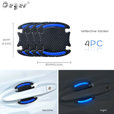 3D automobilska reflektirajuća naljepnica Traka Reflektor Ogledalo Blatobran Traka upozorenja Branik Ručka vrata Naljepnice zdjele Vanjski dodaci automobila