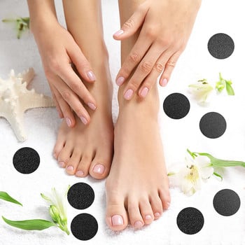 60Pcs Foot Rasp Files Pedicure Αφαίρεση νεκρού δέρματος Πριόνισμα βολβών επιδερμίδας Αντικατάσταση κάλλου με μαύρο γυαλόχαρτο Αξεσουάρ λείανσης δίσκου