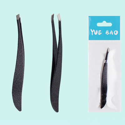 1 τεμ. τσιμπιδάκι φρυδιών μπανάνας από ανοξείδωτο ατσάλι με κεκλιμένη άκρη μάτια τσιμπιδάκι Κλιπ για το πρόσωπο Εργαλεία αποτρίχωσης Μακιγιάζ Pince Hair Clip