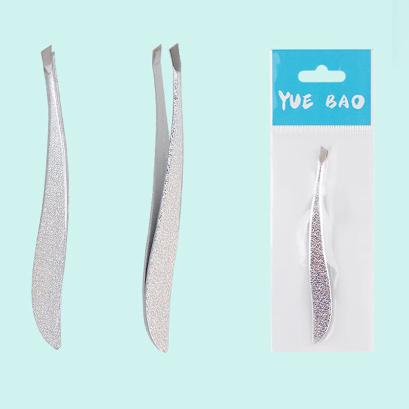 1 τεμ. τσιμπιδάκι φρυδιών μπανάνας από ανοξείδωτο ατσάλι με κεκλιμένη άκρη μάτια τσιμπιδάκι Κλιπ για το πρόσωπο Εργαλεία αποτρίχωσης Μακιγιάζ Pince Hair Clip