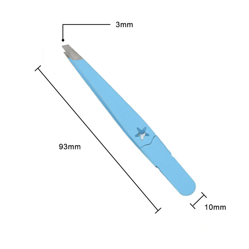 1 τεμ. Επαγγελματικό τσιμπιδάκι φρυδιών από ανοξείδωτο ατσάλι, πλαστική λαστιχένια λαβή, αντιολισθητική κεκλιμένη άκρη βλεφαρίδων Κλιπ κουρευτικής μύτης βλεφαρίδων Εργαλεία μακιγιάζ