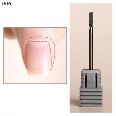 Aukščiausios kokybės 3/32 colių odelių valymas nagų karbido antgalis nagų salonui po nagų valikliu, gelio šalinimas nagams paruošti, glotnus, švelnus