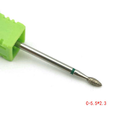 Διαμαντένια τρυπάνια νυχιών 3/32" Φροντίδα για ακρυλικό τζελ για νύχια για ξηρό μανικιούρ Εργαλεία αφαίρεσης σχήματος πεντικιούρ