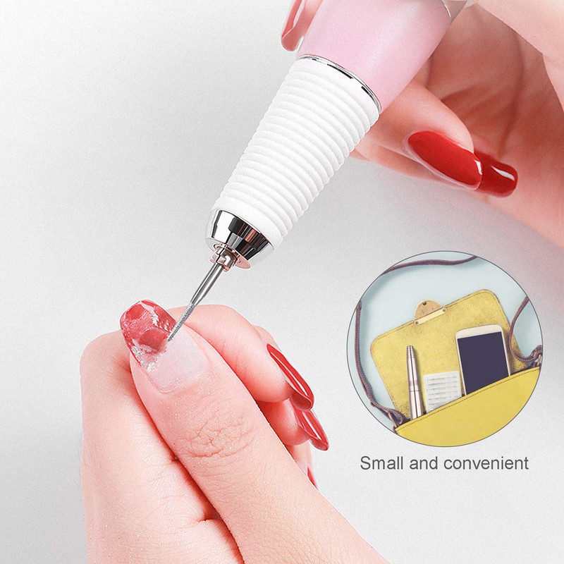 10 τμχ Electric Nail Drill Bits Kit 3/32", Επαγγελματικές μπιτς γυαλίσματος επιδερμίδων για ακρυλικό τζελ νυχιών