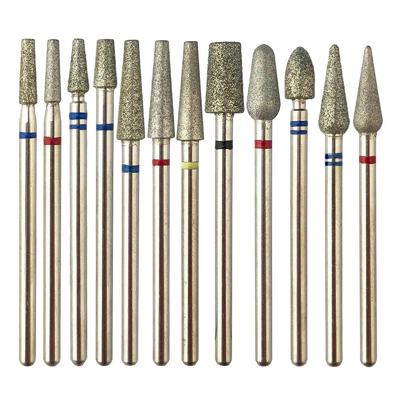 12 Τύποι Τρυπάνι νυχιών φρεζαρίσματος διαμαντιών για μανικιούρ Τρυπάνι νυχιών Efile Τρυπάνι νυχιών Manchine Αξεσουάρ Εργαλεία νυχιών