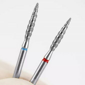 Μύτες φλόγας 3/32" για καρφιά Διαμαντένιες μύτες τρυπανιού νυχιών Σπειροειδής μύτες τριβείου σωματιδίων για εργαλεία καθαρισμού νυχιών με επιδερμίδα