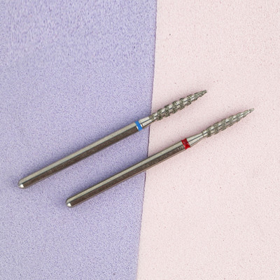 Μύτες φλόγας 3/32" για καρφιά Διαμαντένιες μύτες τρυπανιού νυχιών Σπειροειδής μύτες τριβείου σωματιδίων για εργαλεία καθαρισμού νυχιών με επιδερμίδα