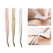 1 τεμ. Λεπτό στόμα από ανοξείδωτο ατσάλι με χτένα τσιμπιδάκι λουλουδιών με κλιπ φρυδιών Εργαλεία μακιγιάζ για βλεφαρίδες ακριβείας εμβολιασμού