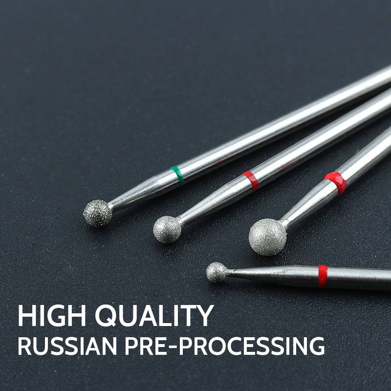 Τρυπάνια επιδερμίδας 3/32" Επαγγελματικά τρυπάνια καθαρισμού επιδερμίδας για τρυπάνια νυχιών Diamond Round Ball Head Cleaner Cuticle Dever