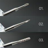 Επαγγελματικός κόφτης νυχιών 3/32" καθαρό καρβίδιο νυχιών κάτω από το καθαριστικό νυχιών για αφαίρεση βερνικιού gel