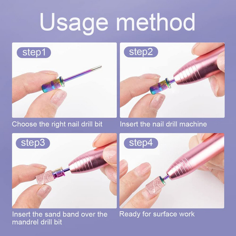 6 ΤΕΜ. Ανταλλακτικό τρυπάνι νυχιών Κεφαλές τρυπανιού νυχιών Τρυπάνι νυχιών Άξονας λείανσης για ηλεκτρικές λίμα Λειαντήρες νυχιών Μανικιούρ πεντικιούρ