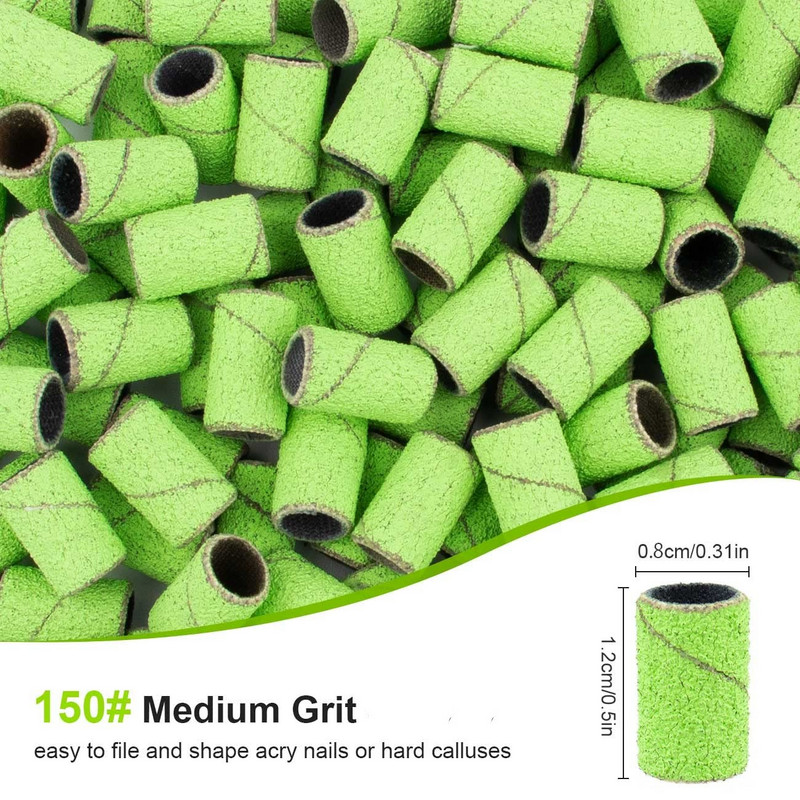 50 τμχ Σετ λείανσης νυχιών με χονδροειδείς κόκκους #80#150#240 Πολύχρωμες ταινίες λείανσης νυχιών με 2 τεμ.