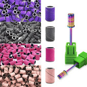 50 τμχ Λυστρές λείανσης νυχιών 4 χρωματιστοί κόκκοι 80/120/180/240 Λίμα νυχιών Rainbow Τρυπάνι νυχιών Μαντρέλι για ακρυλικά νύχια