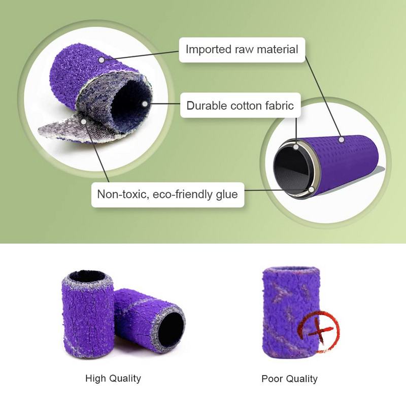 50 τμχ Λυστρές λείανσης νυχιών 4 χρωματιστοί κόκκοι 80/120/180/240 Λίμα νυχιών Rainbow Τρυπάνι νυχιών Μαντρέλι για ακρυλικά νύχια