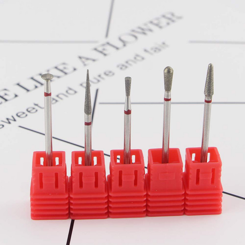 Τρυπάνι για μανικιούρ 5 τύπων για νύχια Καθαρισμός επιδερμίδας νυχιών Ακρυλικό σχήμα νυχιών για τέχνη νυχιών DIY για χρήση στο σπίτι στο σαλόνι