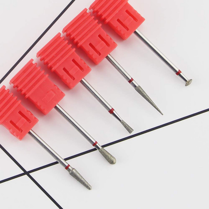 Τρυπάνι για μανικιούρ 5 τύπων για νύχια Καθαρισμός επιδερμίδας νυχιών Ακρυλικό σχήμα νυχιών για τέχνη νυχιών DIY για χρήση στο σπίτι στο σαλόνι