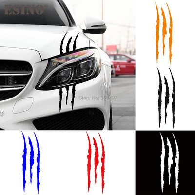 Car Styling Ghost Claw Scratch Stripe Marks Decal pentru faruri Decal Vinyl Auto Body Autocolante decorative PVC sculptat Vinyl Decal