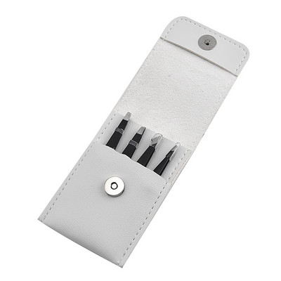 Τα αυθεντικά προϊόντα περιποίησης δέρματος Δώρα για κάλτσες μαύρο ατσάλι με κλιπ φρυδιών φρύδι Ανοξείδωτα εργαλεία μασάζ απόξεσης 4 τεμαχίων