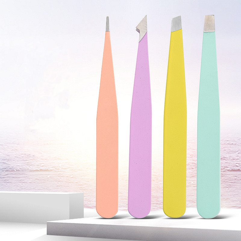 Τσιμπιδάκι αποτρίχωσης Εργαλείο από ανοξείδωτο ατσάλι με κλίση πολύχρωμα κλιπ φρυδιών αφαίρεση τρίχας Beauty λεπτές τρίχες τσιμπιδάκι για τα φρύδια