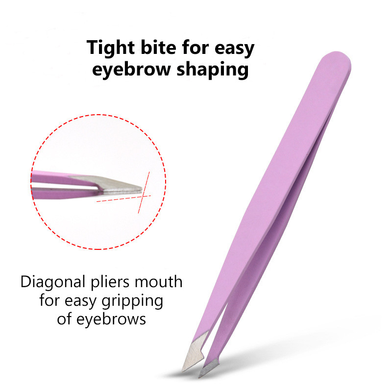 Τσιμπιδάκι αποτρίχωσης Εργαλείο από ανοξείδωτο ατσάλι με κλίση πολύχρωμα κλιπ φρυδιών αφαίρεση τρίχας Beauty λεπτές τρίχες τσιμπιδάκι για τα φρύδια