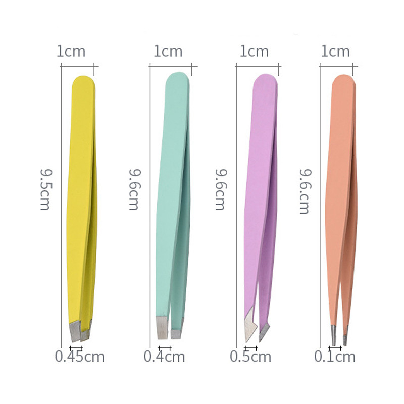 Τσιμπιδάκι αποτρίχωσης Εργαλείο από ανοξείδωτο ατσάλι με κλίση πολύχρωμα κλιπ φρυδιών αφαίρεση τρίχας Beauty λεπτές τρίχες τσιμπιδάκι για τα φρύδια