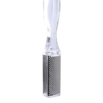 Hard Dead Skin Remove Plastic + Ανοξείδωτο ατσάλι Διαφανές Foot Rasp Scrubber File Scrubber Τρίφτης Callus Pedicure Εργαλείο απολέπισης