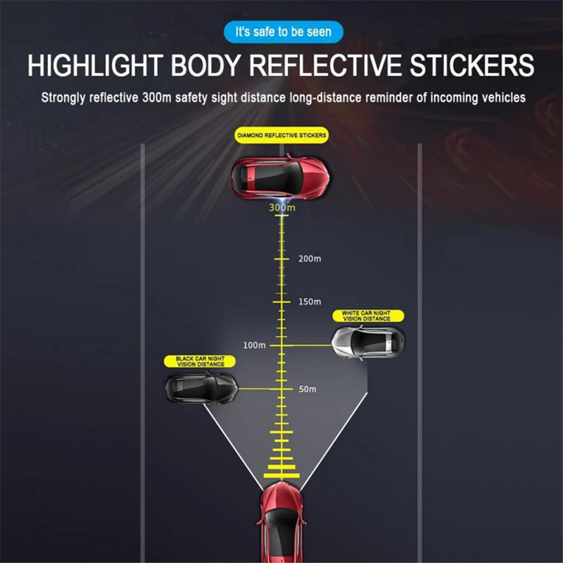 8 vispārējas nozīmes 3D oglekļa šķiedras automašīnu durvju rokturu uzlīmes pret skrāpējumiem izturīgas uzlīmes automašīnām ar atstarojošām sloksnēm
